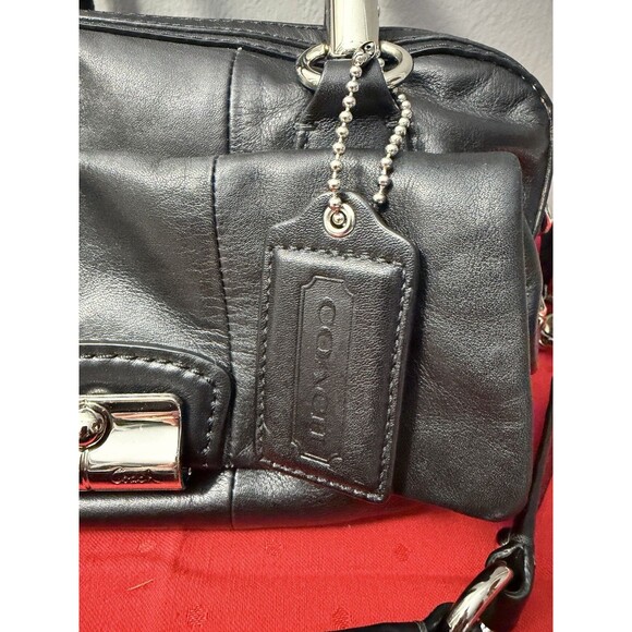 Coach KRISTIN Leather Satchel Handbag Double Strap & Zipper D1093-14782 Dust Bag - Picture 2 of 16
